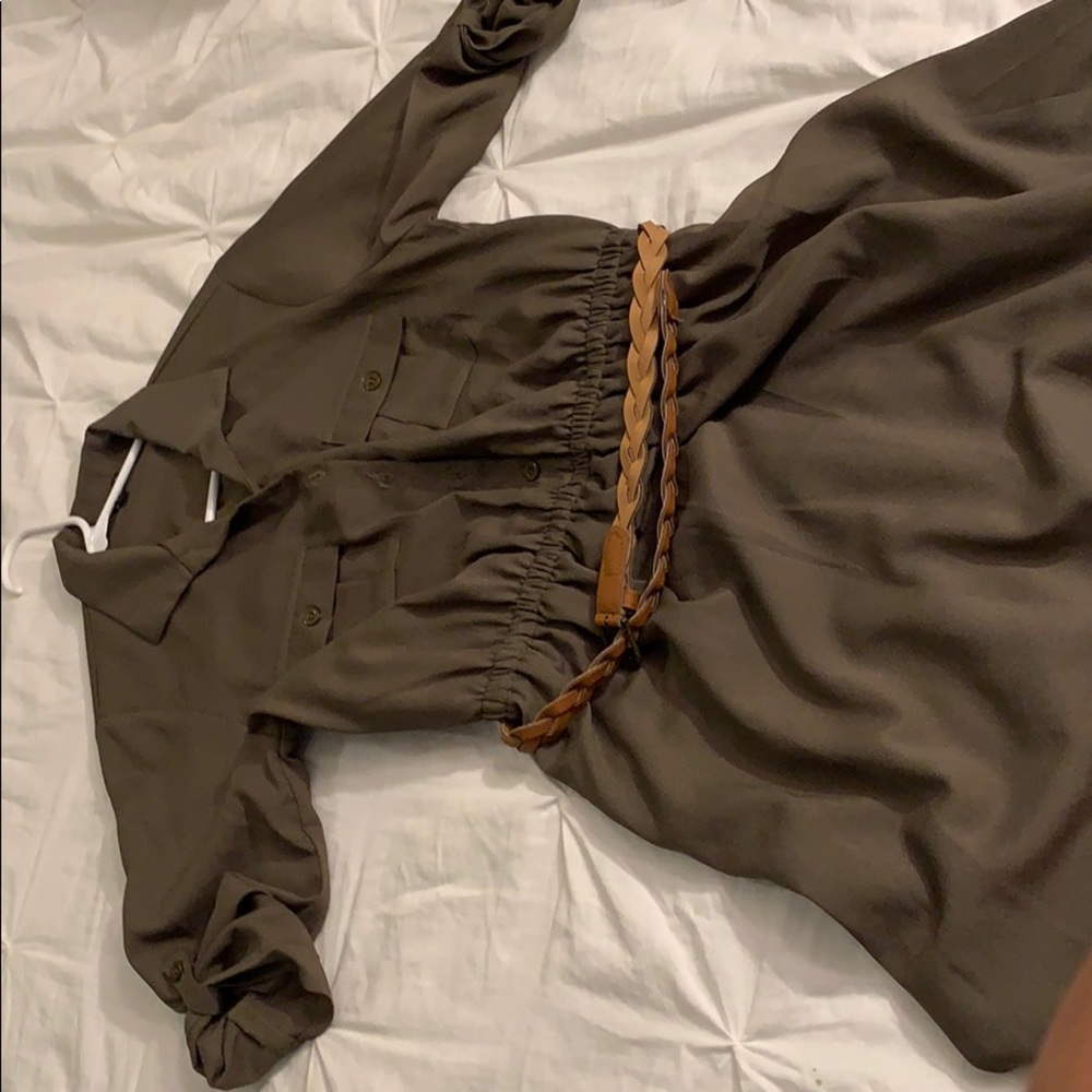 Olive green dress